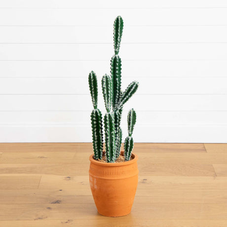 41” Artificial Cactus in Terracotta Planter-Plant in Planter-Parc Decor