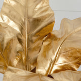41” Artificial Golden Palm Foliage in Glass Vase-Arrangement-Parc Decor