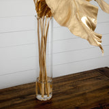 41” Artificial Golden Palm Foliage in Glass Vase-Arrangement-Parc Decor
