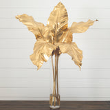 41” Artificial Golden Palm Foliage in Glass Vase-Arrangement-Parc Decor