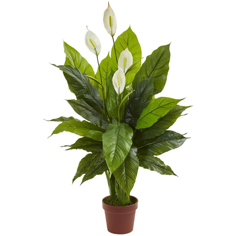 42” Spathiphyllum Artificial Plant (Real Touch)-Plant-Parc Decor