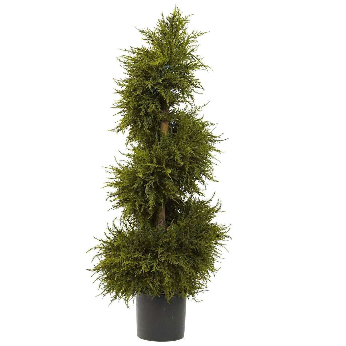 43” Cedar Spiral Topiary w/Lights-Parc Decor