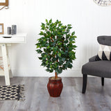 44” Ficus Tree w/Decorative Planter-Parc Decor