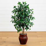 44” Ficus Tree w/Decorative Planter-Parc Decor
