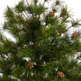 44” Colorado Mountain Pine Artificial Christmas Tree with 50 Clear Lights. 171 Bendable Branches and Pine Cones in Planter-Christmas Tree-Parc Decor