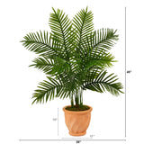 45” Areca Palm Artificial Tree in in Terra-Cotta Planter (Real Touch)-Parc Decor