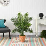45” Areca Palm Artificial Tree in in Terra-Cotta Planter (Real Touch)-Parc Decor