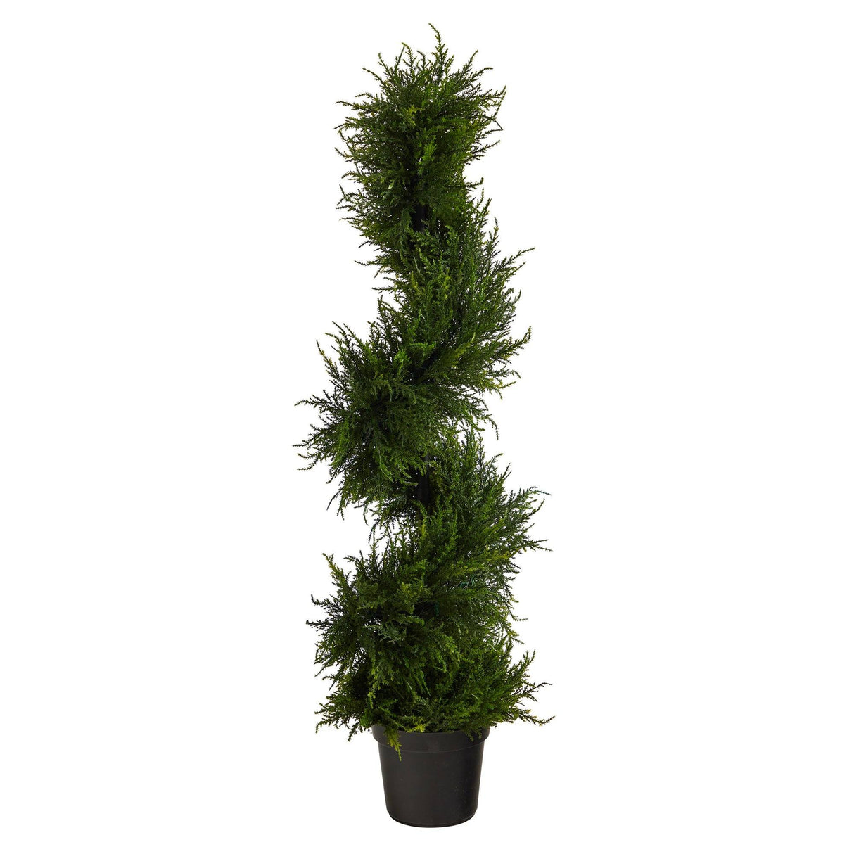 45” Spiral Cypress Artificial Tree with 80 Clear LED Lights UV Resistant (Indoor/Outdoor)-Parc Decor