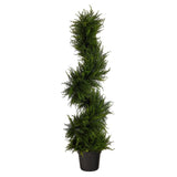 45” Spiral Cypress Artificial Tree with 80 Clear LED Lights UV Resistant (Indoor/Outdoor)-Parc Decor