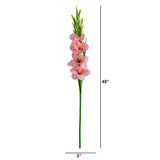 45" Artificial Gladiolus Flower Stems - Set of 3-Stem-Parc Decor