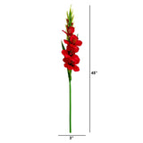 45" Artificial Gladiolus Flower Stems - Set of 3-Stem-Parc Decor