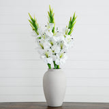 45" Artificial Gladiolus Flower Stems - Set of 3-Stem-Parc Decor