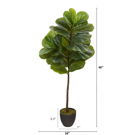 46” Fiddle Leaf Artificial Tree (Real Touch)-Parc Decor