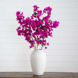 47" Artificial Bougainvillea Flower Stems - Set of 3-Stem-Parc Decor