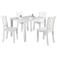 48"W Solid Rubberwood 5-Piece Dining Table Set with Diamond Chair Back-Parc Decor