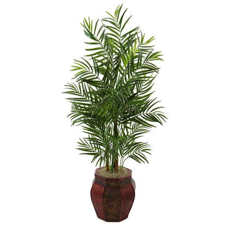 4.5’ Areca Palm Tree in Weave Planter-Parc Decor