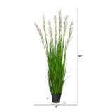 4.5’ Artificial Plum Grass Plant-Parc Decor