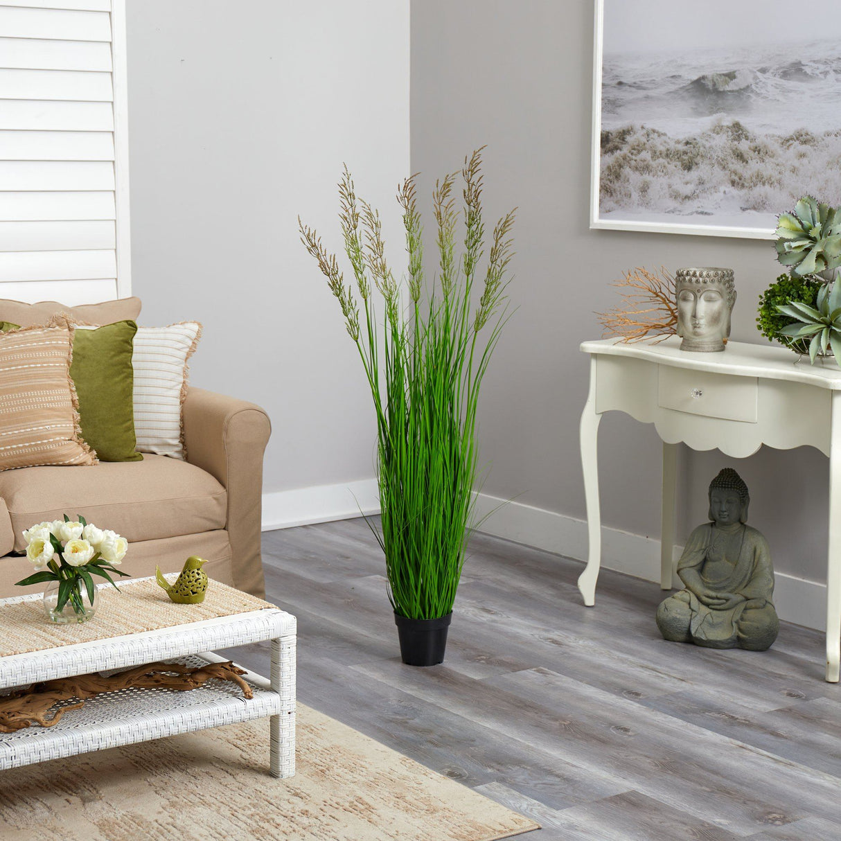 4.5’ Artificial Plum Grass Plant-Parc Decor