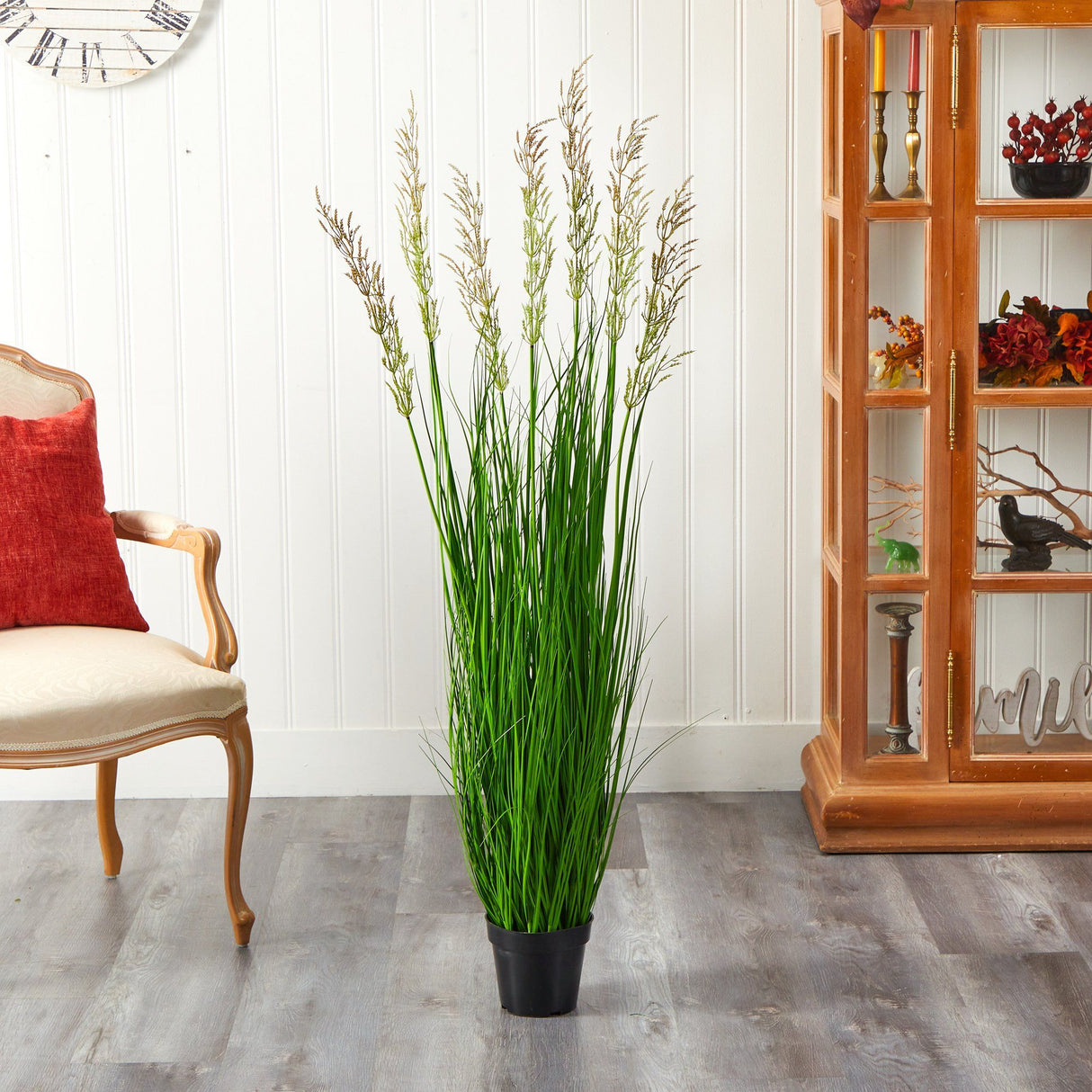 4.5’ Artificial Plum Grass Plant-Parc Decor