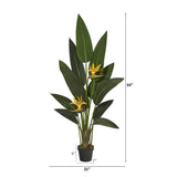 4.5’ Bird of Paradise Artificial Plant (Real Touch)-Parc Decor