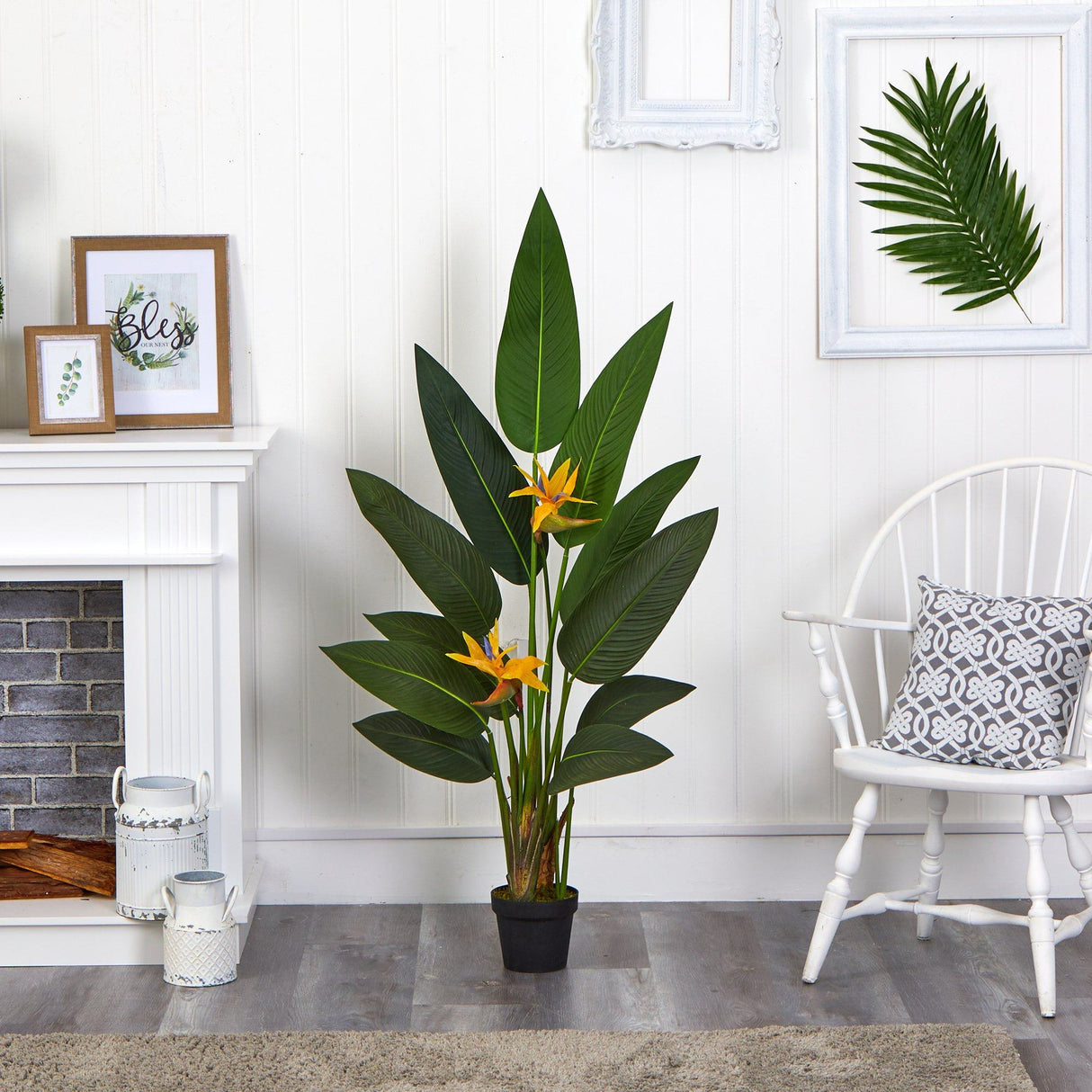 4.5’ Bird of Paradise Artificial Plant (Real Touch)-Parc Decor