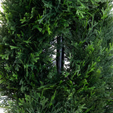 4.5’ Double Cypress Topiary Artificial Tree in Terracotta Planter (Indoor/Outdoor)-Parc Decor