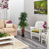 4.5’ Dracaena Artificial Tree with Natural Trunk-Parc Decor