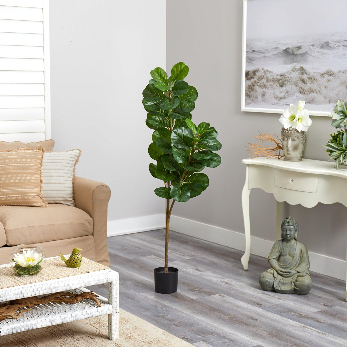 4.5’ Fiddle Leaf Fig Artificial Tree-Parc Decor