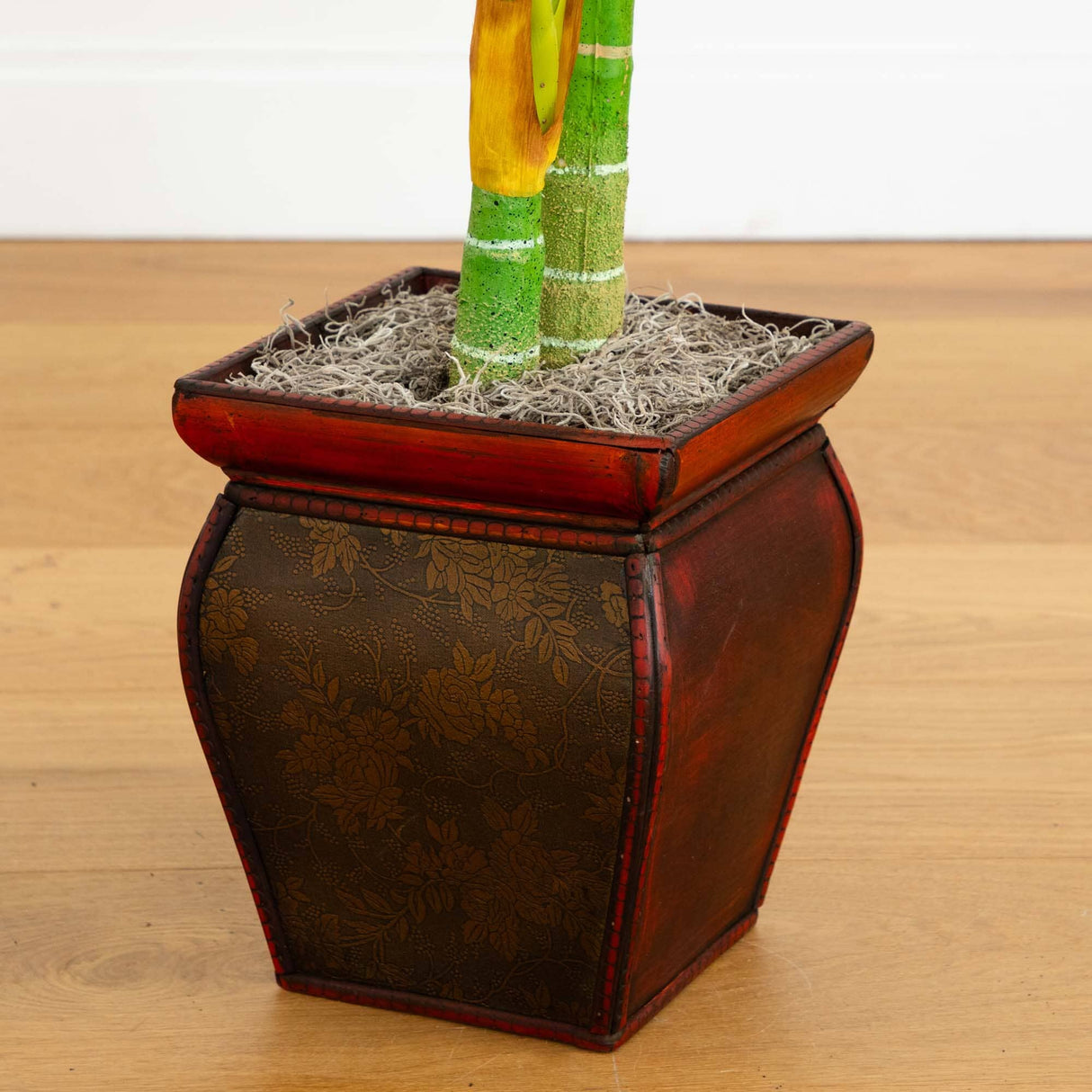 4.5’ Golden Cane Palm w/Decorative Container-Parc Decor