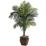 4.5’ Golden Cane Palm w/Decorative Container-Parc Decor