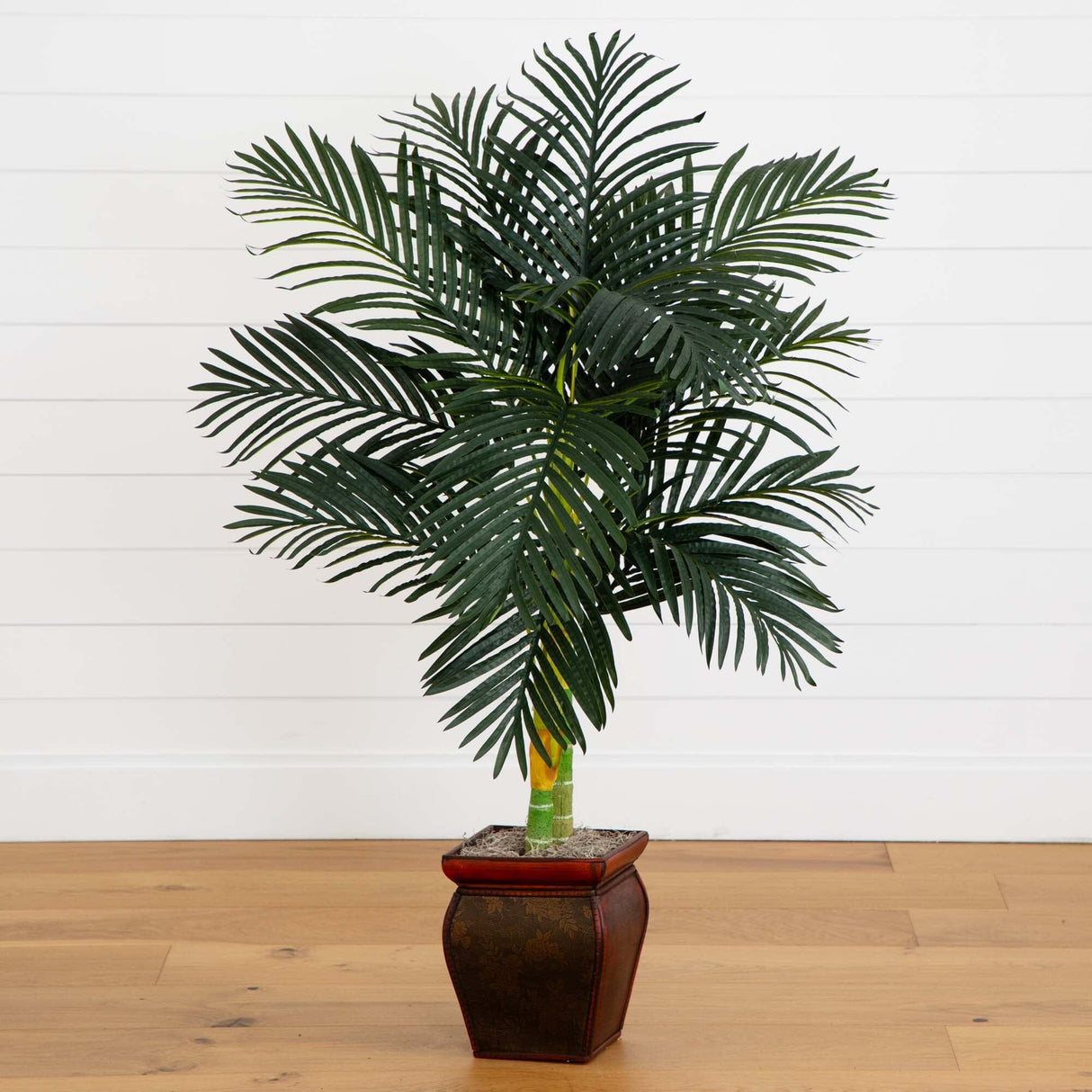 4.5’ Golden Cane Palm w/Decorative Container-Parc Decor