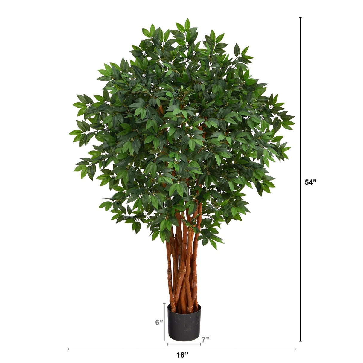 4.5’ Lychee Artificial Tree with Natural Trunk-Parc Decor