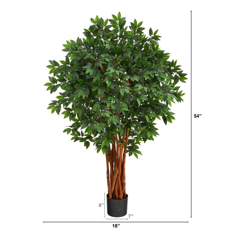 4.5’ Lychee Artificial Tree with Natural Trunk-Parc Decor