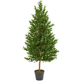 4.5’ Olive Cone Topiary Artificial Tree UV Resistant (Indoor/Outdoor)-Parc Decor