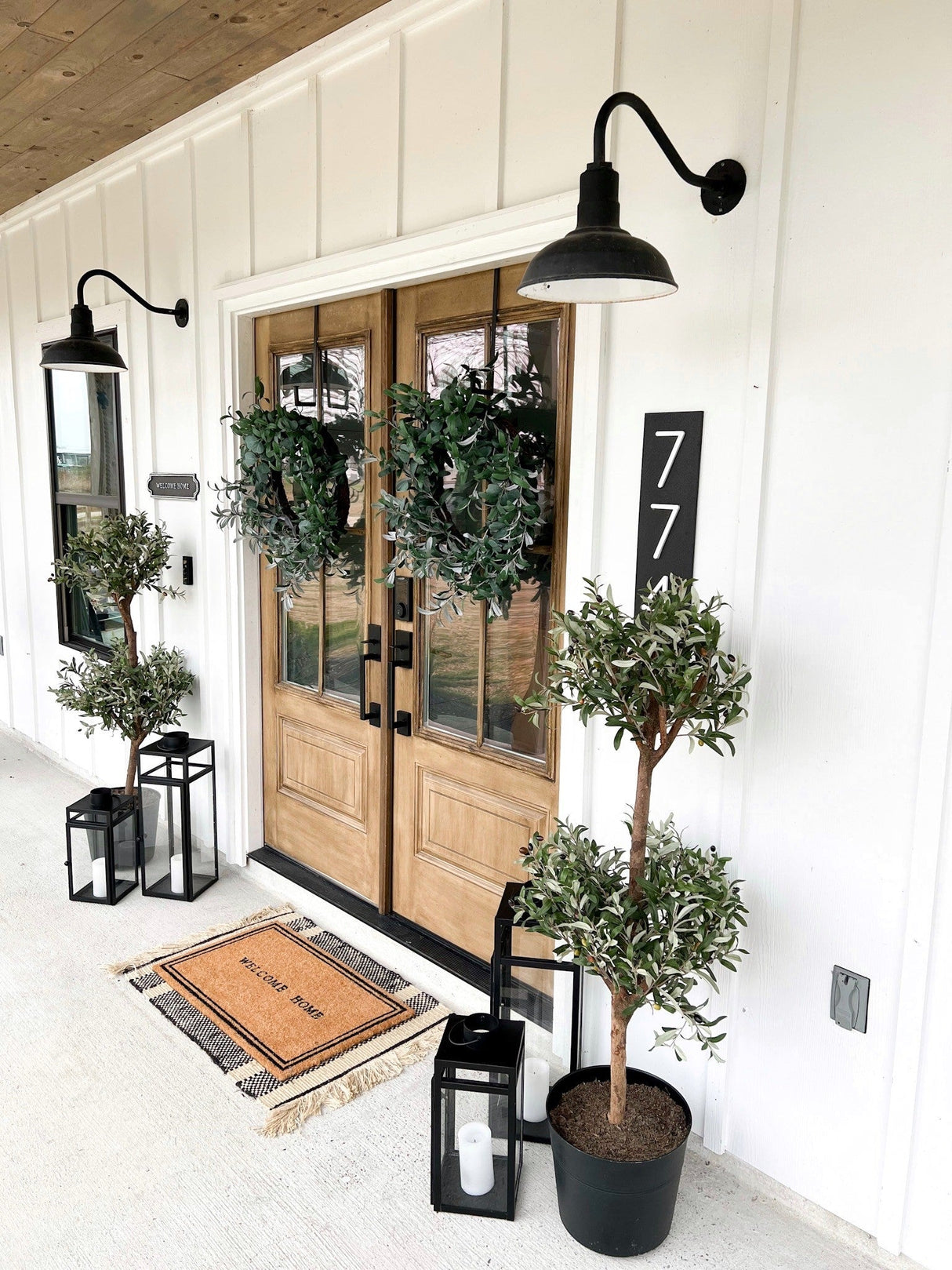 4.5' Olive Double Topiary Silk Tree-Parc Decor