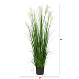 4.5’ Plum Grass Artificial Plant-Parc Decor