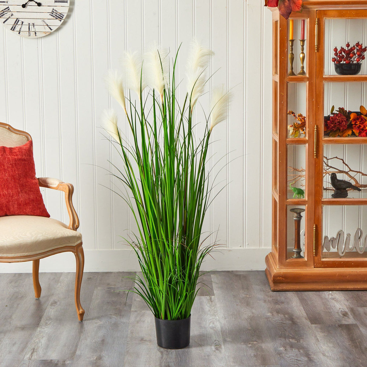 4.5’ Plum Grass Artificial Plant-Parc Decor