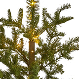 4.5’ Pre-Lit Christmas Pine Artificial Tree in Decorative Planter-Parc Decor