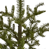4.5’ Pre-Lit Christmas Pine Artificial Tree in Decorative Planter-Parc Decor