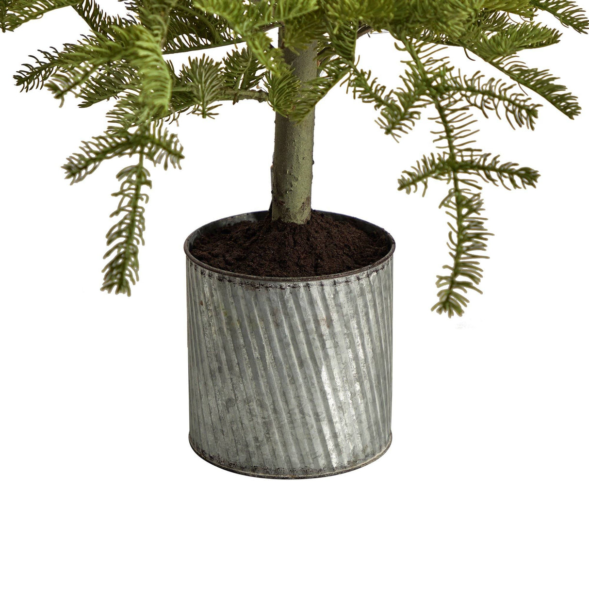 4.5’ Pre-Lit Christmas Pine Artificial Tree in Decorative Planter-Parc Decor