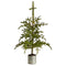 4.5’ Pre-Lit Christmas Pine Artificial Tree in Decorative Planter-Parc Decor