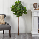4.5’ Artificial Fiddle Leaf Tree (No Pot)-Tree-Parc Decor