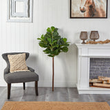 4.5’ Artificial Fiddle Leaf Tree (No Pot)-Tree-Parc Decor