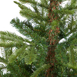 4.5’ Layered Washington Spruce Artificial Christmas Tree with 100 Clear LED Lights and 189 Bendable Branches in White Planter-Christmas Tree-Parc Decor