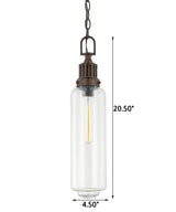 4.5"W 1-Light Pendant Burnished Bronze