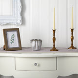 4.75” Ceramic White Vase with Silver Burnishing-Parc Decor