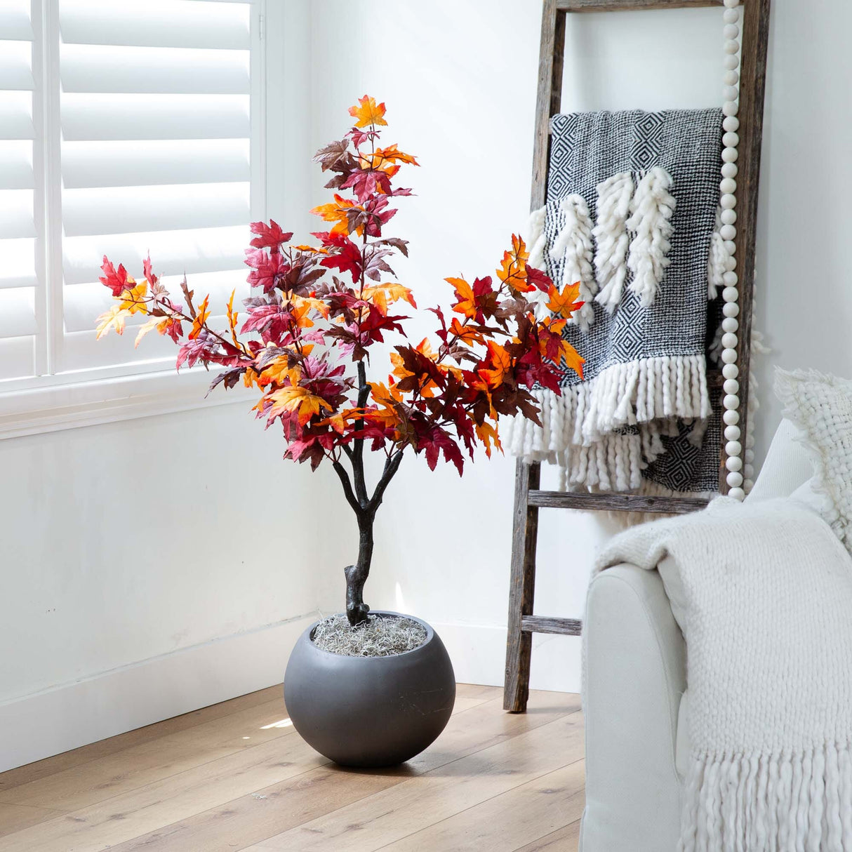 4ft. Autumn Smoky Maple Artificial Fall Tree-Tree-Parc Decor