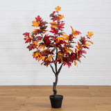 4ft. Autumn Smoky Maple Artificial Fall Tree-Tree-Parc Decor