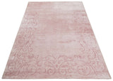 4x6 and 6x9 Hand Woven and Carved Pink Floral Art Silk Rug | KNT2-Area Rug-Parc Decor