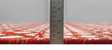 4x6 and 9x12 Hand Knotted Rust and White Modern Contemporary Southwestern Tribal Trellis Recycled Silk Area Rug | OP7